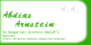 abdias arnstein business card